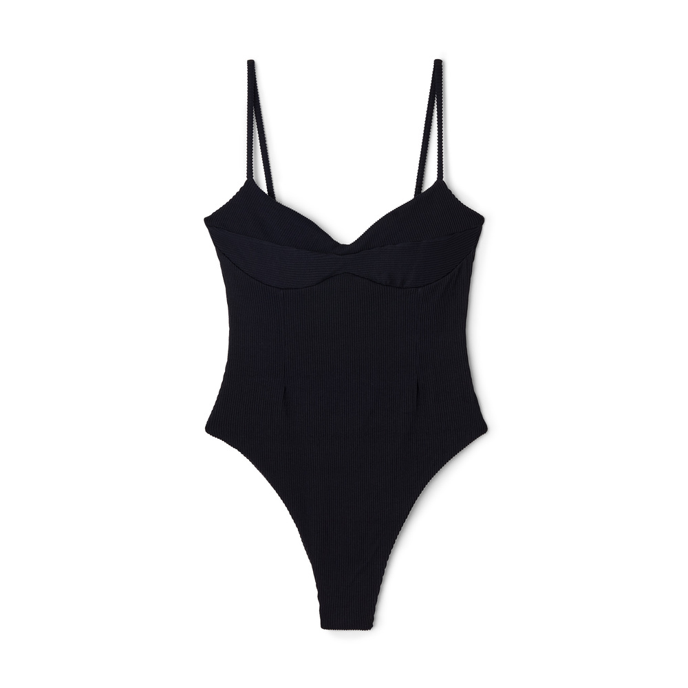 【関税込み】Haight ブラック Monica スイムウェア Bikini with Monica Top and Basic Thin Black Panties | Haight