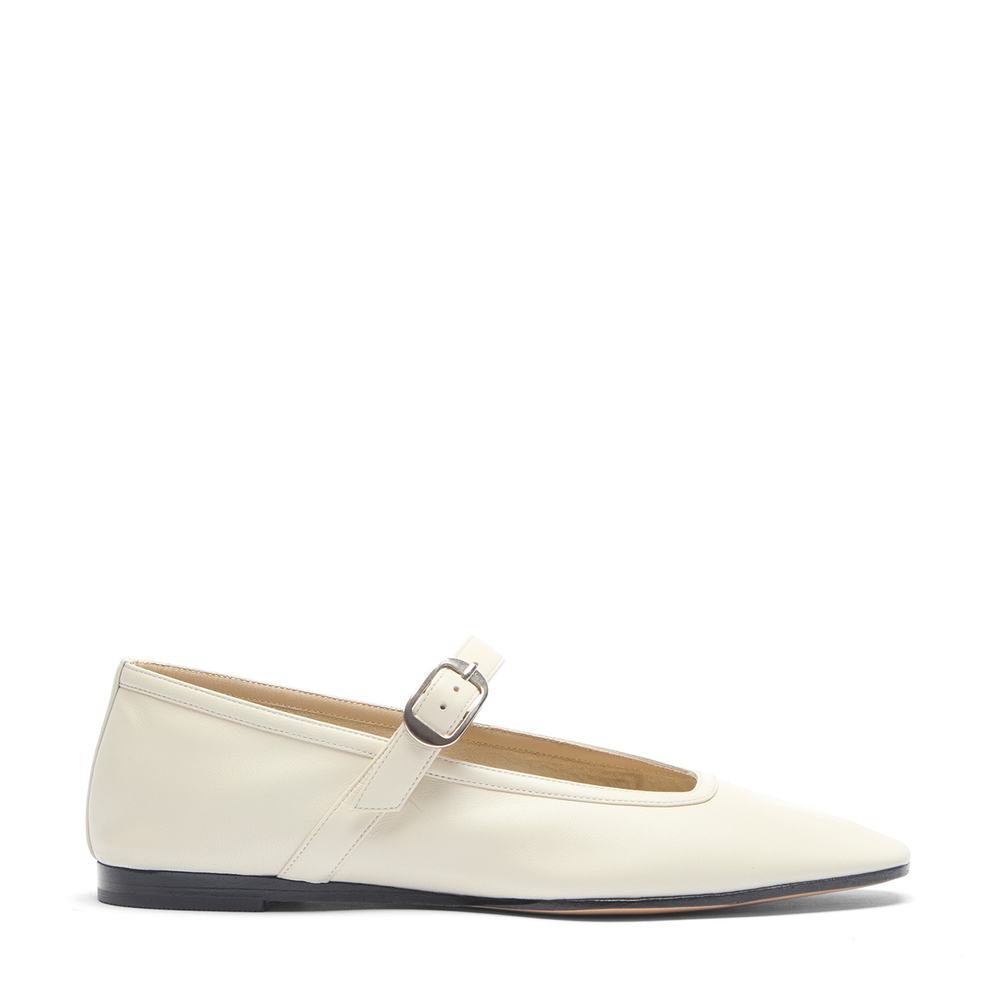 Shop Le Monde Beryl Leather Mary Janes In Ecru