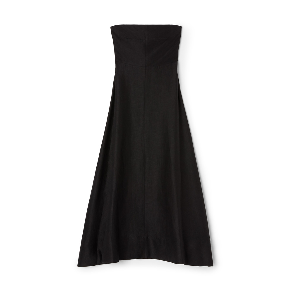 Bondi Born Montenegro Strapless Woven Maxi Dress In Black