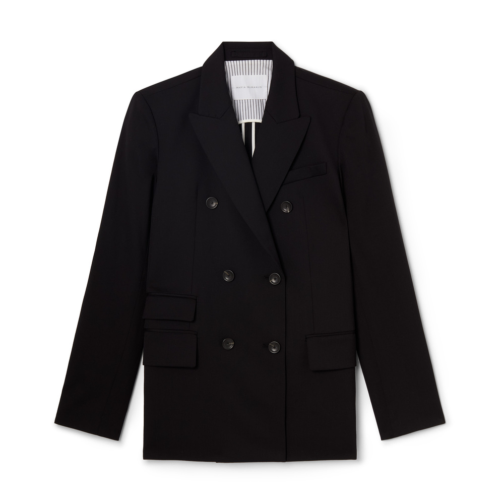 Maria Mcmanus Billet Double Breasted Blazer In Black