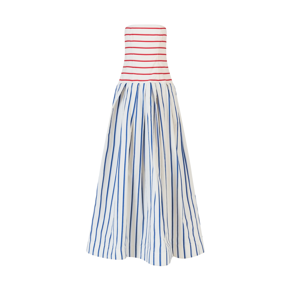 ROSIE ASSOULIN STRAPLESS DROP-WAIST GOWN 