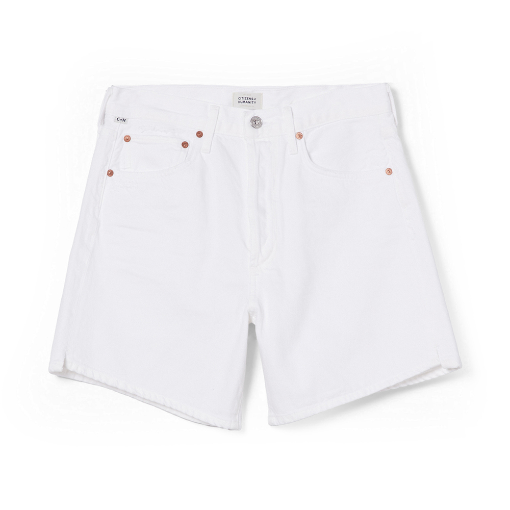 Citizens Of Humanity Annabelle Long Vintage Relaxed Shorts In Polish