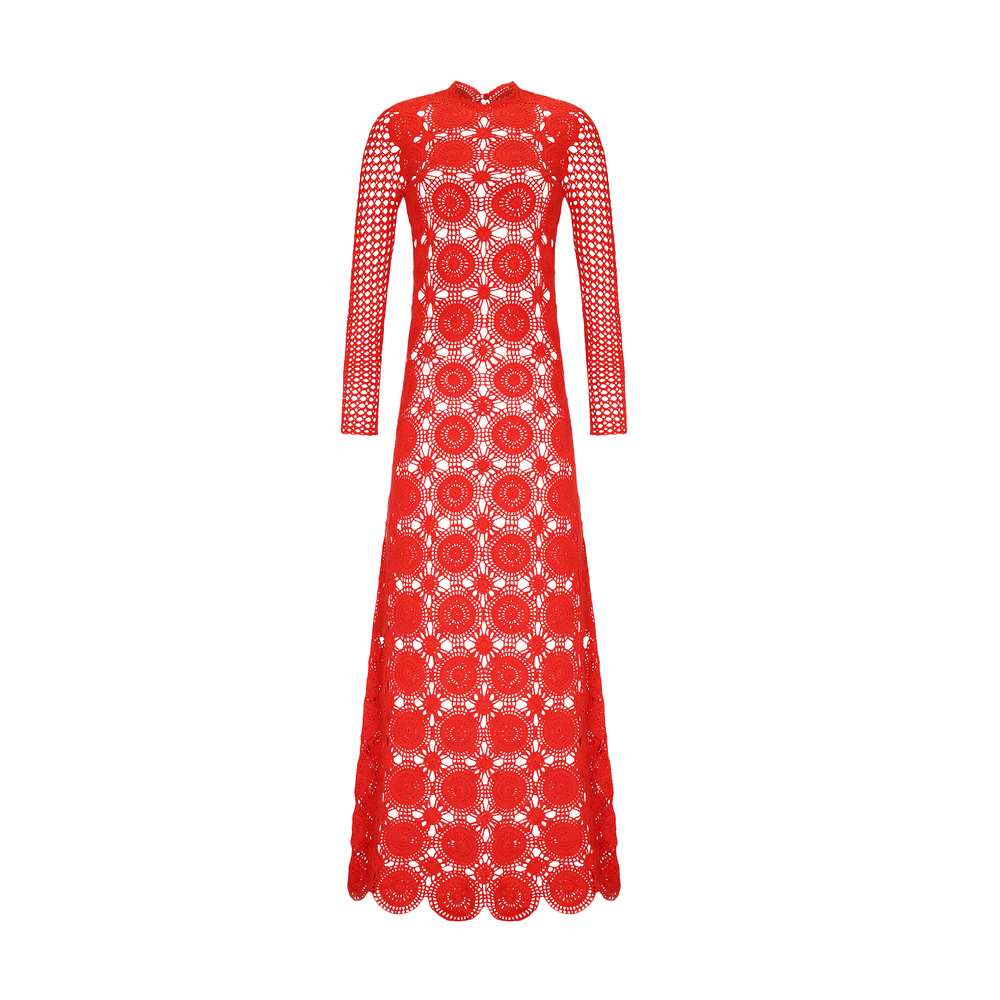 Escvdo Siula Crochet Maxidress