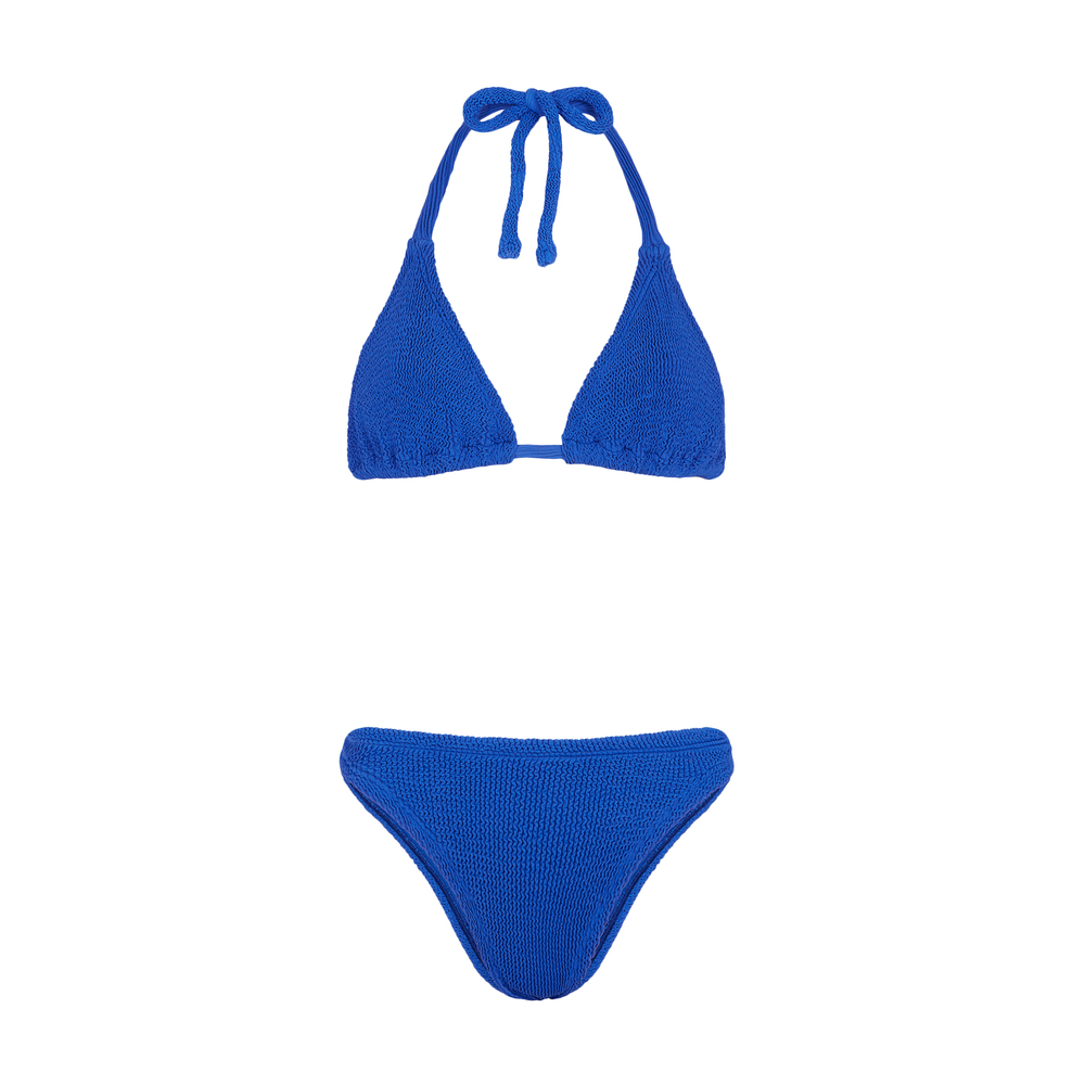 Hunza G Womens Royal Blue Tammy Triangle Bikini Set