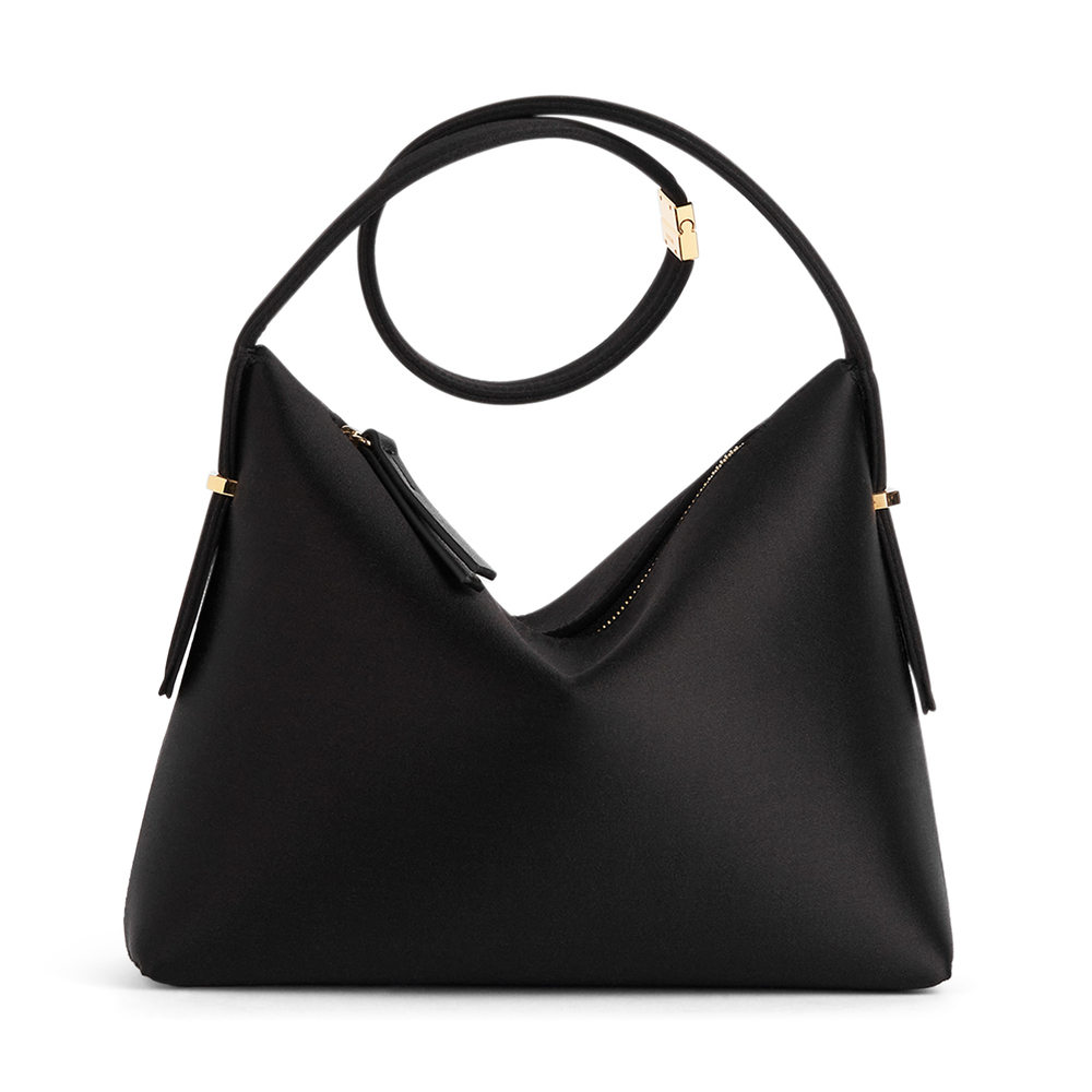 Totême Bevel Satin Wristlet In Black