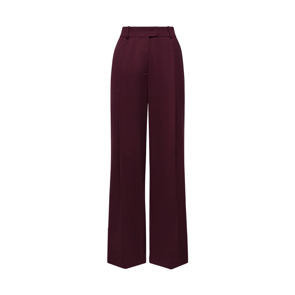 Another Tomorrow Exclusive Oversized Wool Wide-leg Pants In Purple