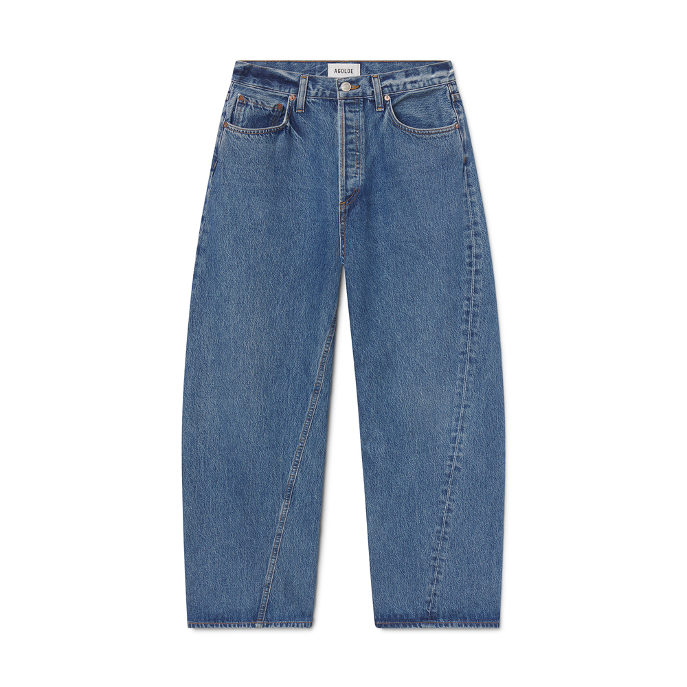 Agolde Twist Low-slung Baggy Jeans In Blue