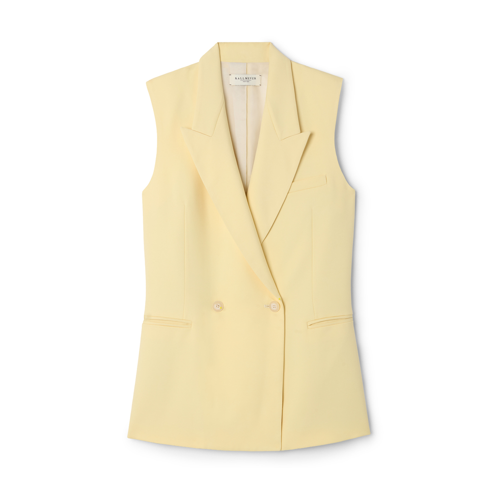 Kallmeyer Deon Sleeveless Blazer In Yellow