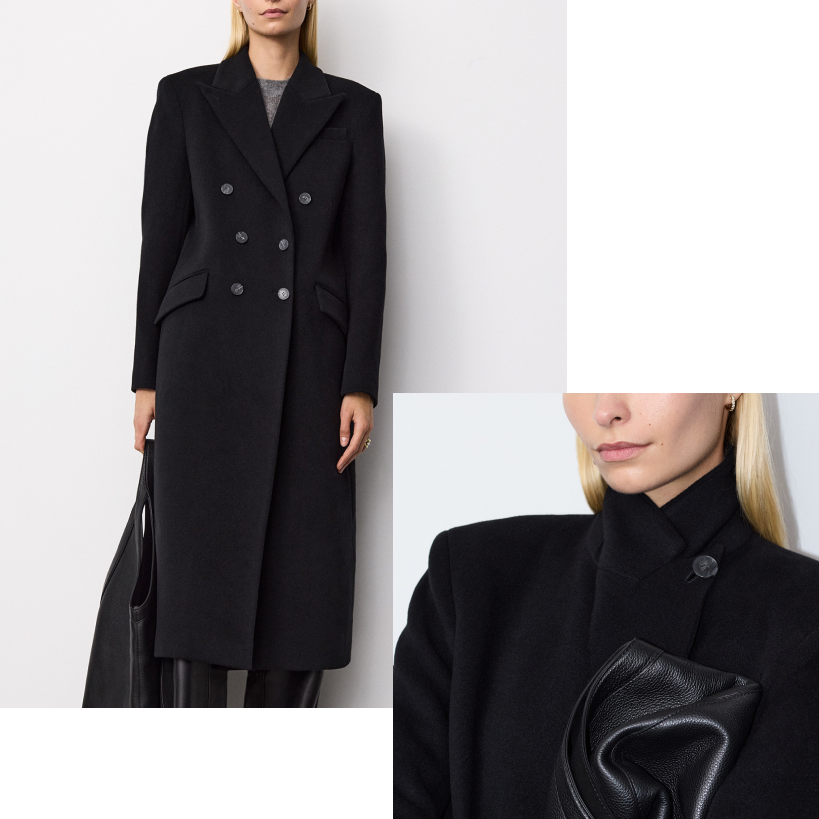 G. Label by goop Exaggerated Double-Breasted Overcoat | goop